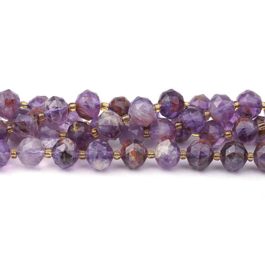 Cacoxenite 10mm Faceted Rondelle 16in