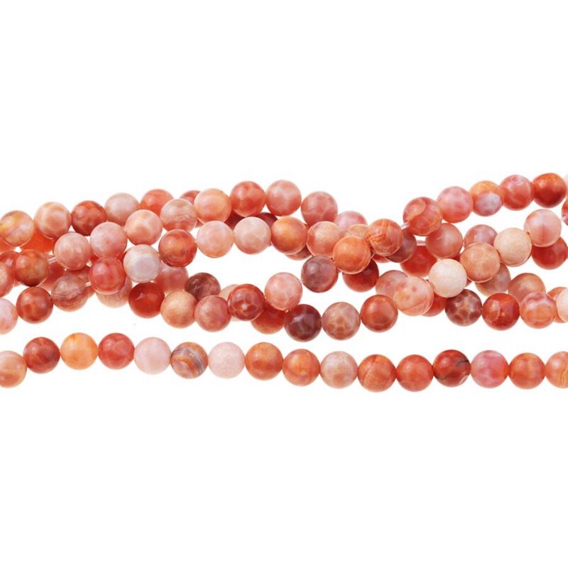 Fire Agate (Heated) 6mm Round 16in
