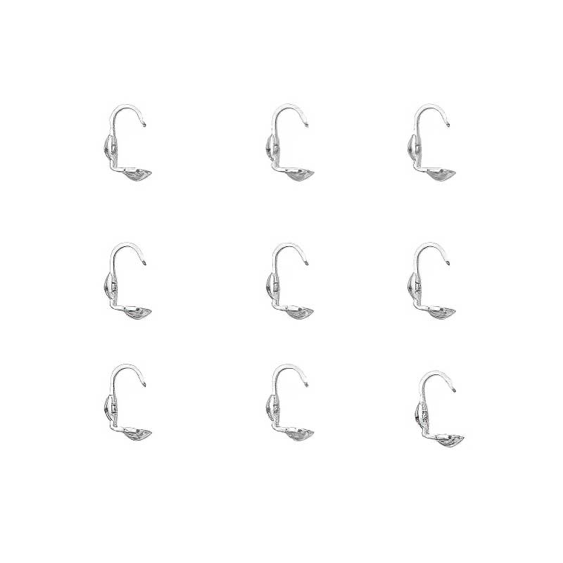 Clamshell Bead Ends -   - Sterling (5)