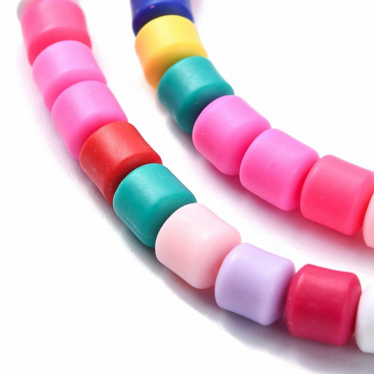Polymer Clay Vinyl - Tubes - Colorful Mix (strand)
