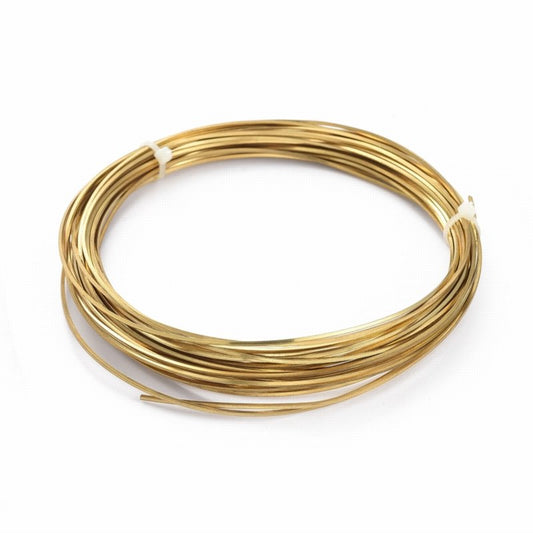 Craft Wire - .8mm - Square Wire - Brass (Bare)