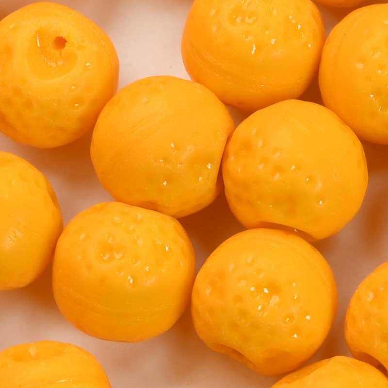 Glass Beads -  Oranges - Tangerine Semi-Matte (20)