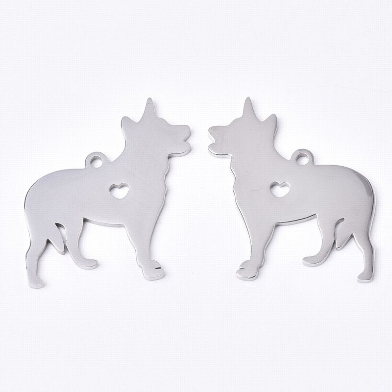 Inquisitive Shep Charm   Stainless Each