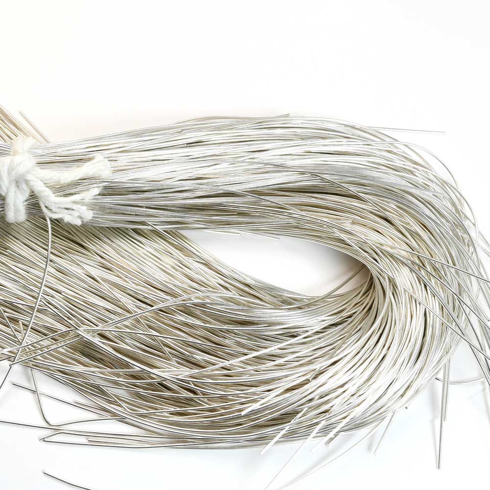 French Wire / Dabka - .5mm Smooth - White Silver (Approx 10m)