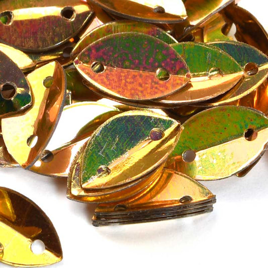 Sequins -  Folded Leaf - Gold AB (10g)