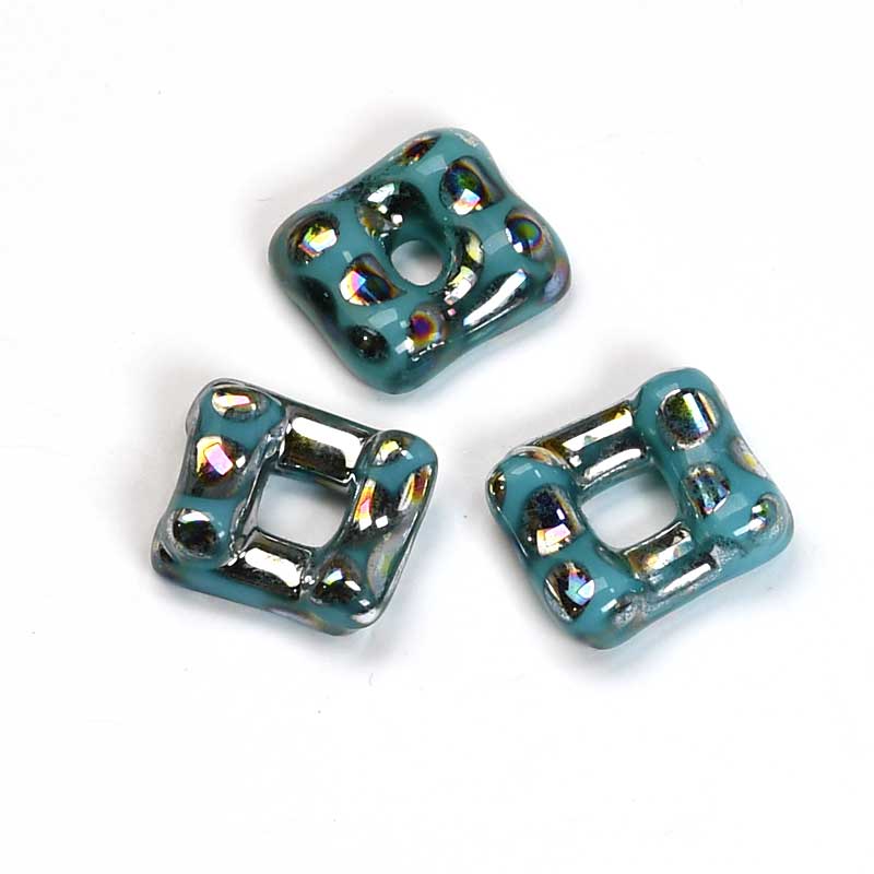 Fused Glass - 14mm - Trafalgar Square - Turquoise (2)