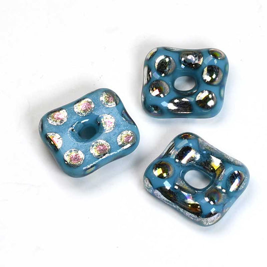 Fused Glass - 14mm - Trafalgar Square - Blue Turquoise (2)