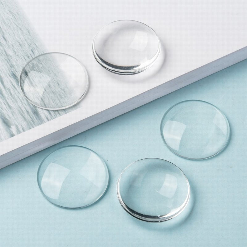 Glass Cabochon - 35mm - Round - Clear (5pcs)
