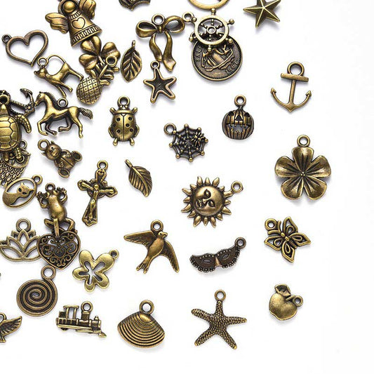 All the Charms    Antique Bronze 100pcs