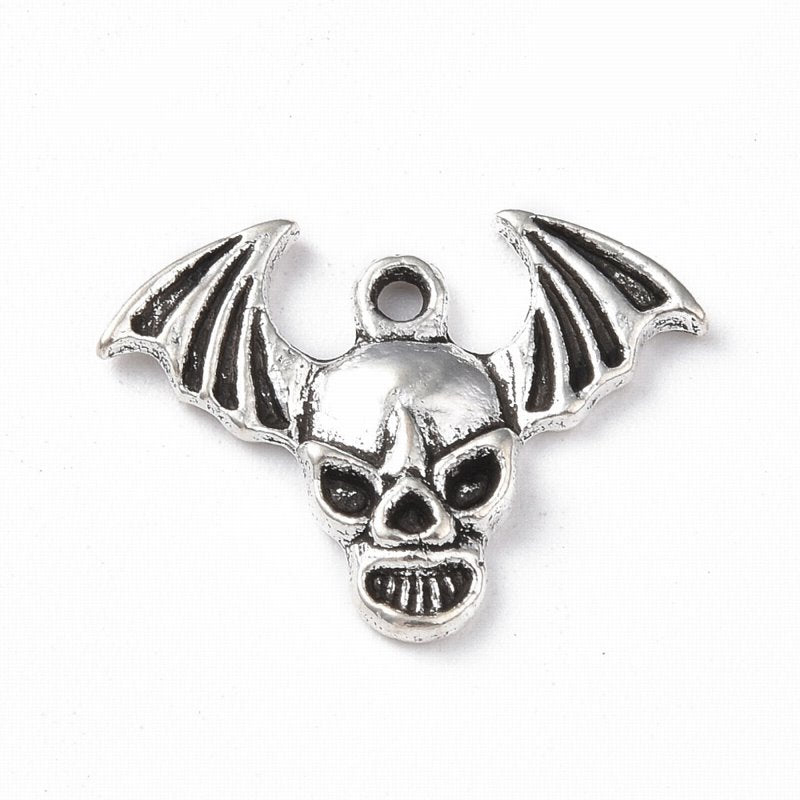 Halloween Theme 2 Charms   Ant Silv 15pcs