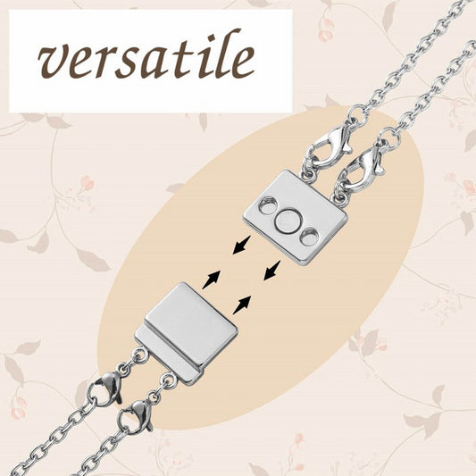 Clasps - 2 Strand Magnetic Clasp Converter - Nickel Color (1 set)