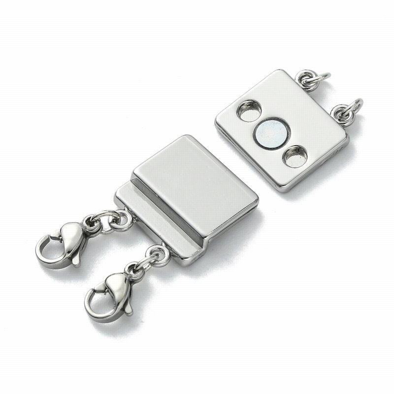 Clasps - 2 Strand Magnetic Clasp Converter - Nickel Color (1 set)