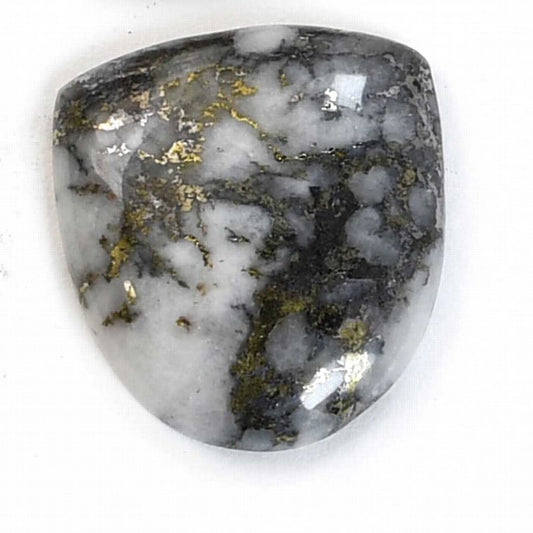 OOAK Cabochon - Pyrite in Quartz - Tongue