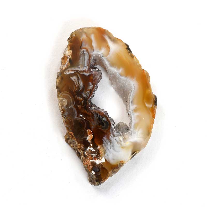 OOAK Cabochon - Agate + Druzy - Geode Slice