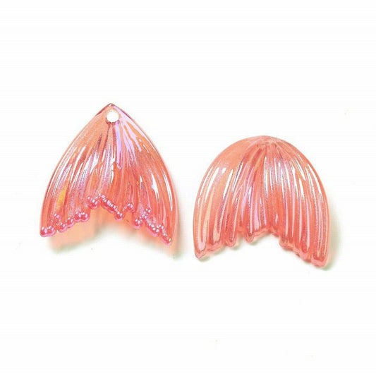 Acrylic Charm   FishTale RosePinkAB 5