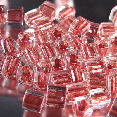 Miyuki Cube - 4mm - Colour Lined Metallic New Copper