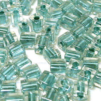 Miyuki Cube - 4mm - Colour Lined Metallic Teal
