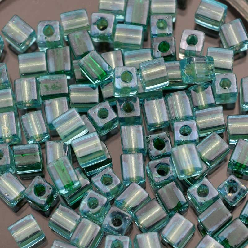 Miyuki Cube - 4mm - Tattletale Teal Mix