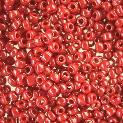 Toho Seed Beads - 11/0 - Opaque Lustered Cherry Red