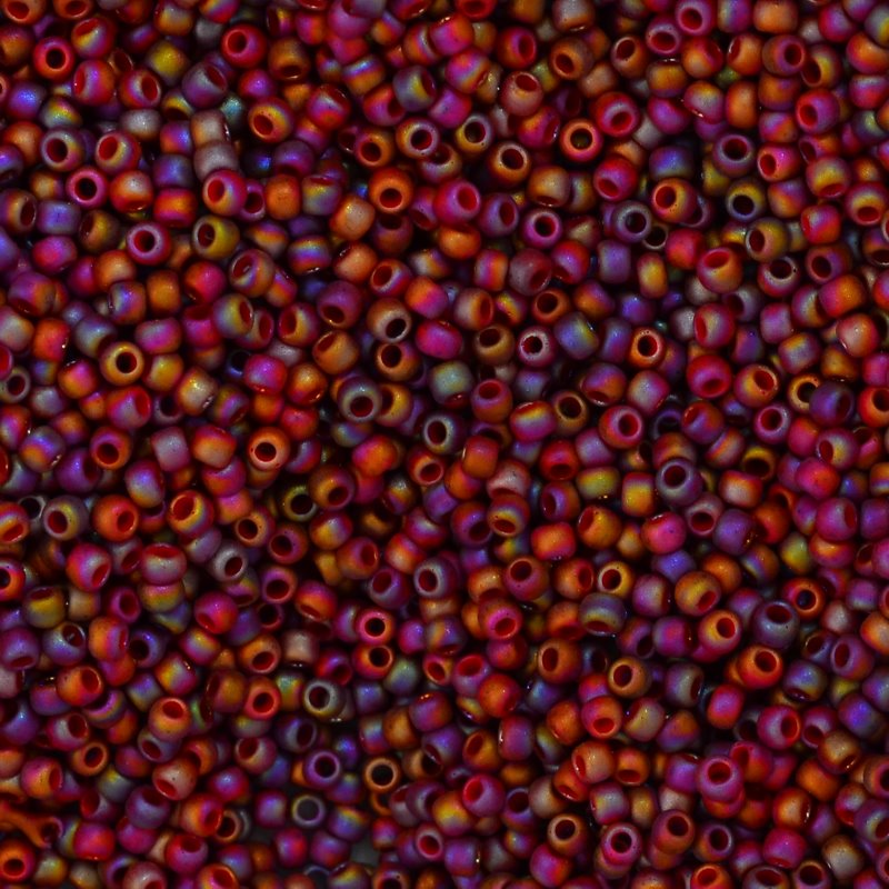 Toho Seed Beads - 11/0 - Semi Glazed Rainbow Dark Red