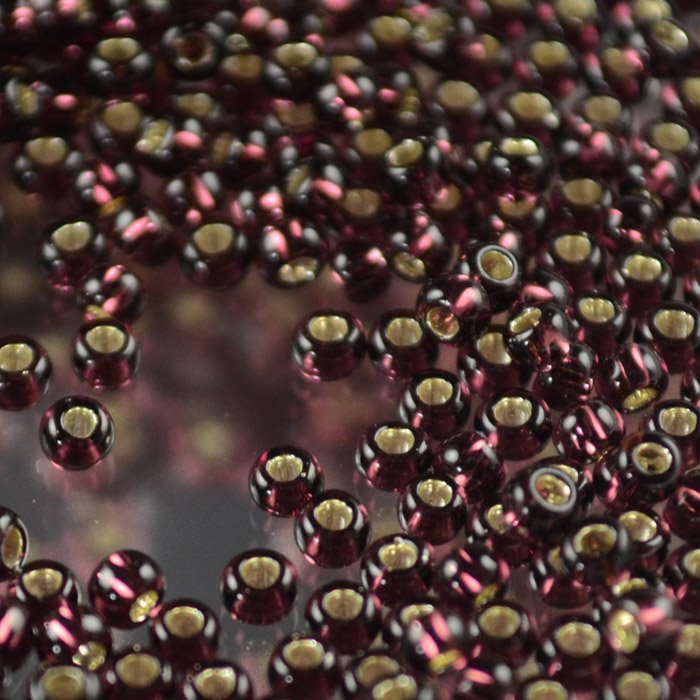 Toho Seed Beads - 11/0 - Silver-Lined Dark Amethyst