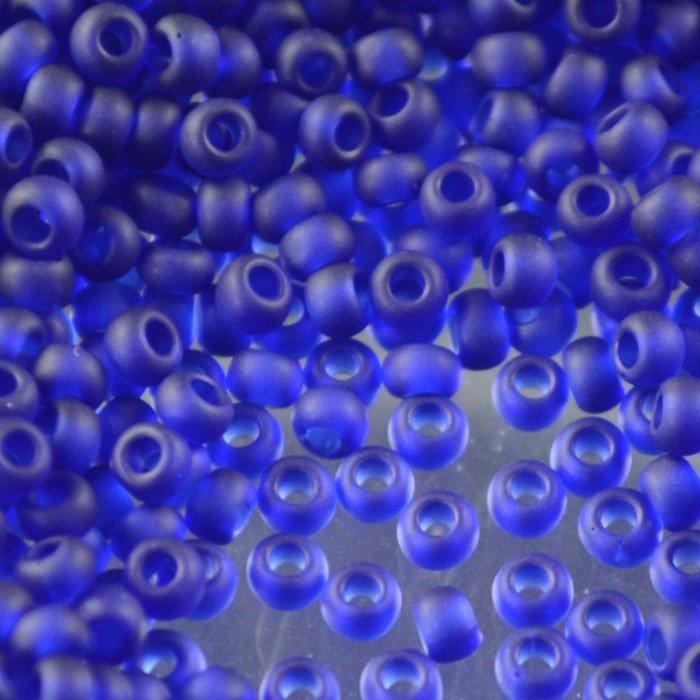 Toho Seed Beads - 11/0 - Frosted Transparent Dark Sapphire