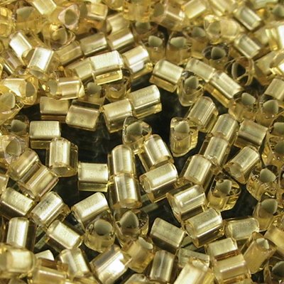 Toho Triangles - 11/0 - Silver Lined Gold Matte