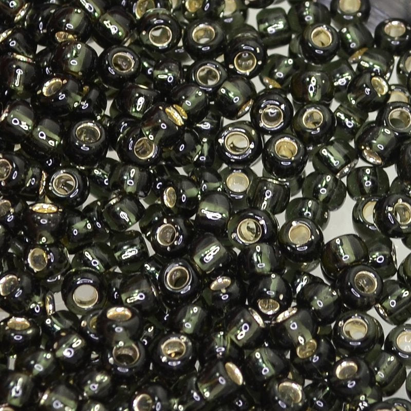 Toho Seed Beads - 6/0 - Silver Lined Dark Black Diamond
