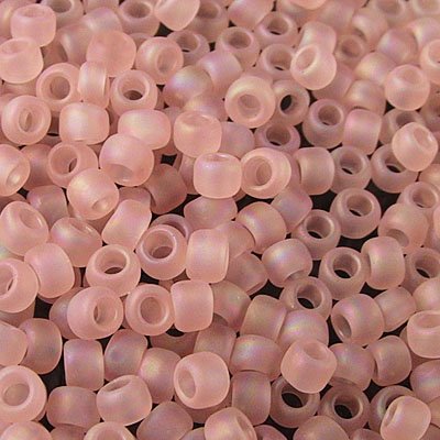 Toho Seed Beads - 8/0 - Transparent Rainbow Matte Rosaline