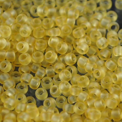 Toho Seed Beads - 8/0 - Frosted Transparent Light Topaz