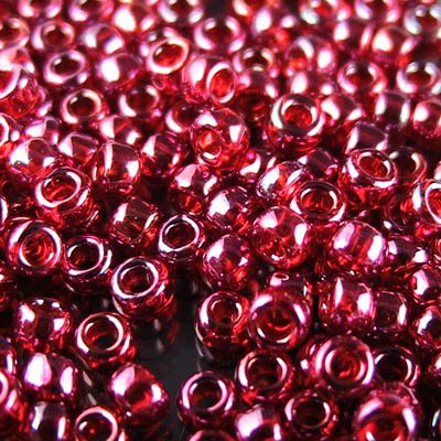 Toho Seed Beads - 8/0 - Cranberry Gold Luster