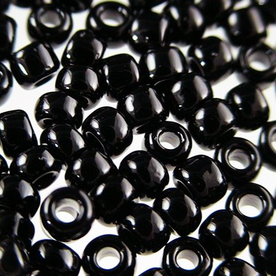 Toho Seed Beads - 8/0 - Opaque Shiny Jet Black