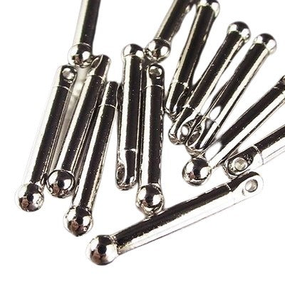 Findings - .75in Drop Bead Bar - Bright Rhodium