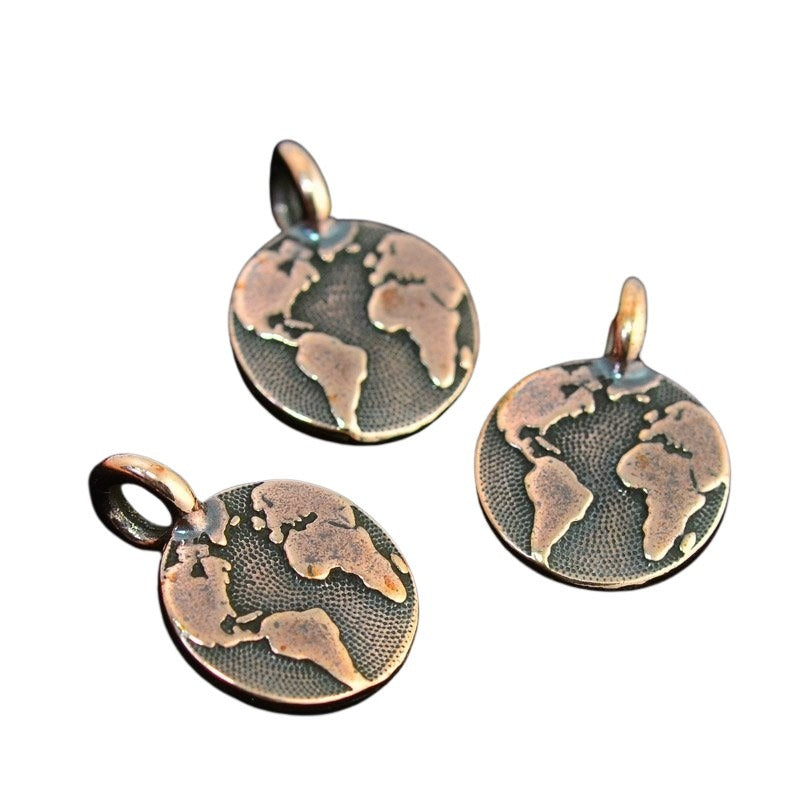 Earth Charm Antiqued Copper Each