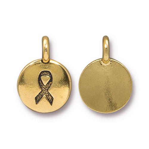 Awareness Ribbon Charm Ant Gold Each