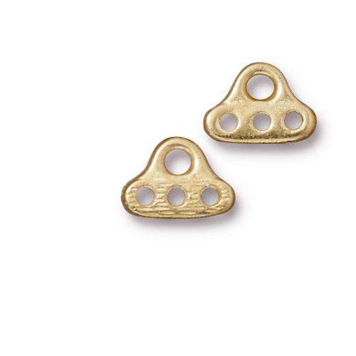 Separator/Connector - 3:1 Knuckle Duster - Bright Gold