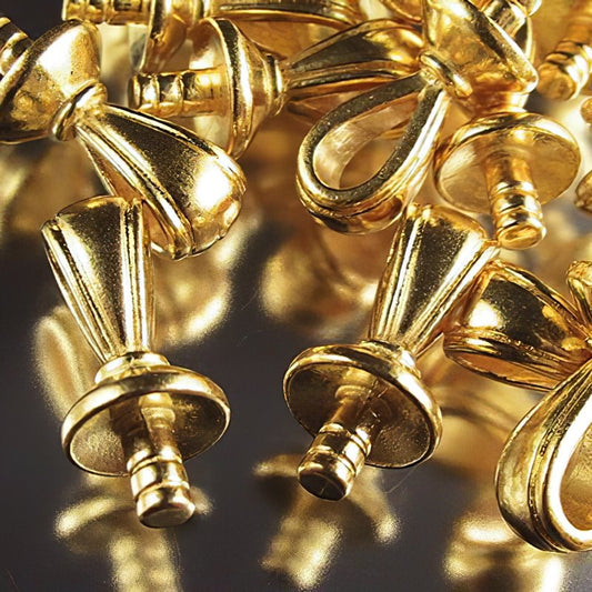 Glue In Bail - Nouveau Classic - Bright Gold