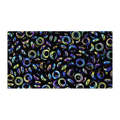 Toho Seed Beads - 6/0 - Demi Round - Jet Iris Metallic