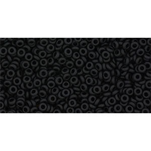 Toho Seed Beads - 11/0 - Demi Round - Opaque Frosted Jet