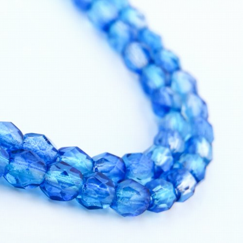 Fire Polish Faceted Round