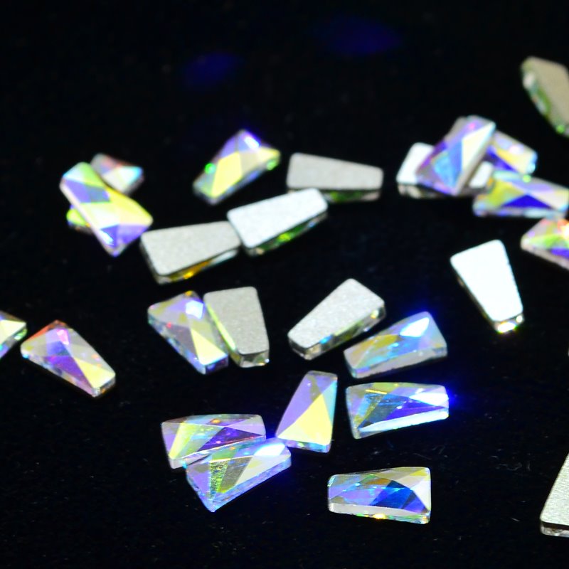 Swarovski HotFix Rhinestone - 3.5x6mm Wing Flat Back (2770) - Crystal AB (12)