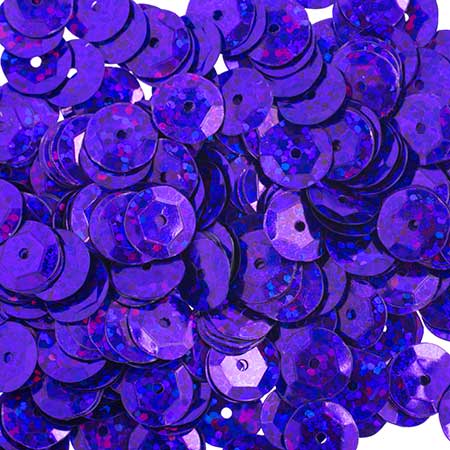 Sequins Round Cup - 6mm - Hologram Purple (Pack)