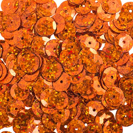 Sequins Round Cup - 8mm - Hologram Orange (Pack)