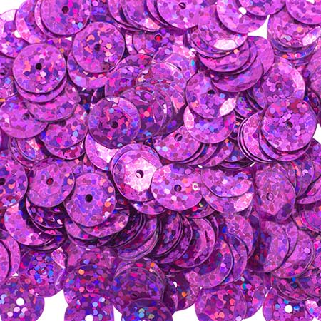 Sequins Round Cup - 10mm - Hologram Hot Pink (Pack)