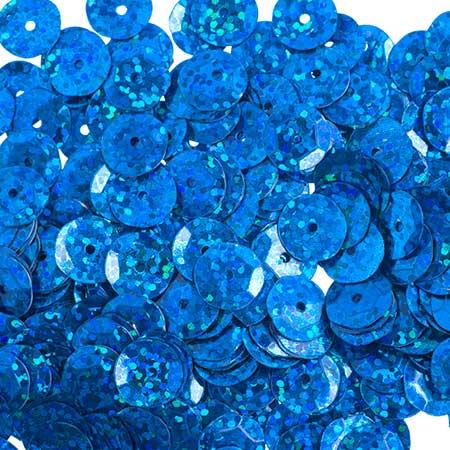Sequins Round Cup - 10mm - Hologram Royal Blue (Pack)