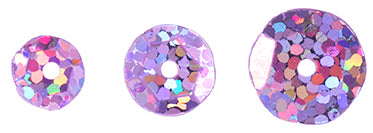 Sequins Round Cup - 6-10mm - Hologram Pink (Pack)