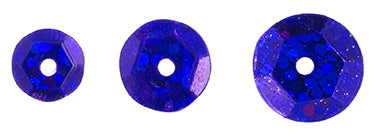 Sequins Round Cup - 6-10mm - Hologram Cobalt Blue (Pack)