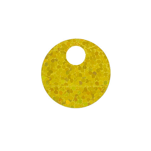 Sequins Round Large Hole Spangle - 20mm - Hologram Yellow (Pack)