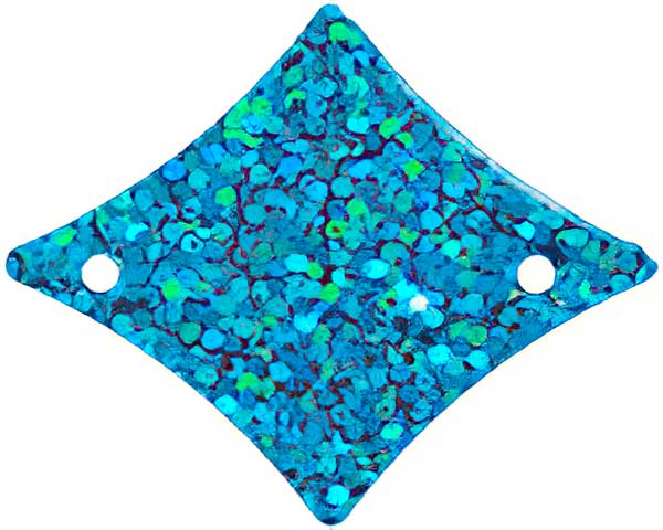 Sequins Diamond - 30mm - Hologram Aqua (Pack)