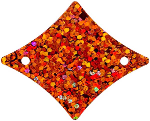 Sequins Diamond - 30mm - Hologram Orange (Pack)